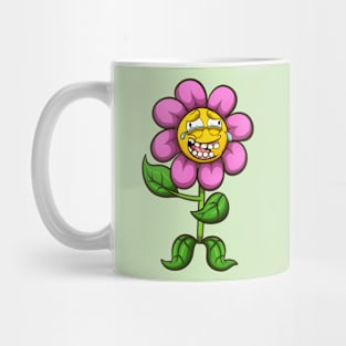 Laughing Cartoon Flower Mug